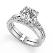 Caylee Promise Pave Round Cut Diamond Engagement Ring - Nivetta